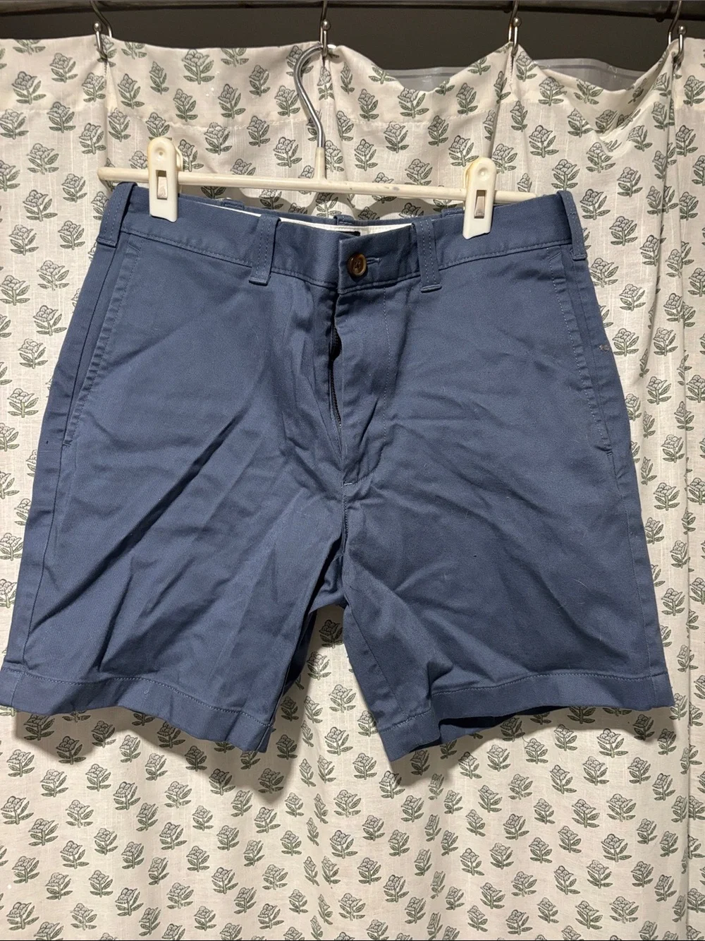 J. Crew Slate Blue Flat-Front Chino Shorts